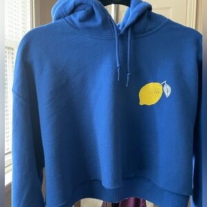 Blue crop hoodie